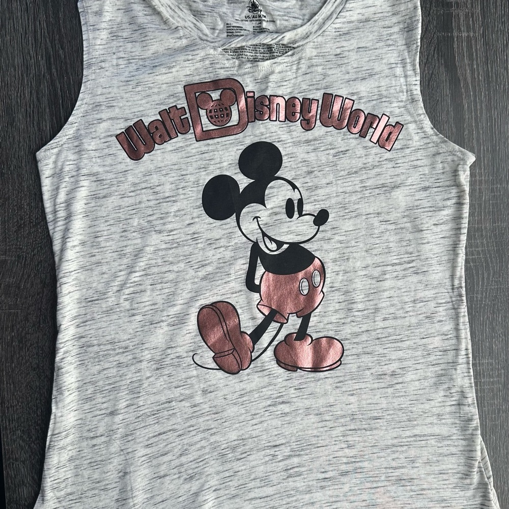 Disney Kids Gray and Pink Mickey Mouse Tank Top